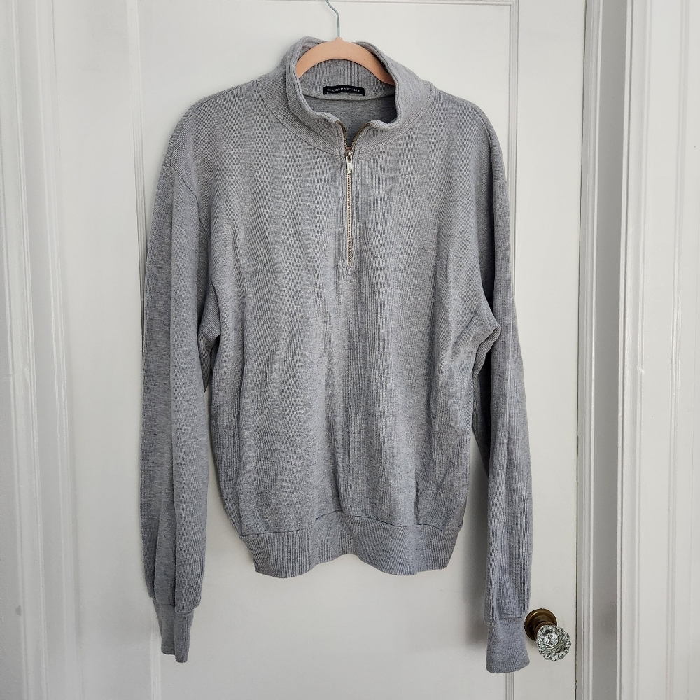 Brand Melville Grey Knit Quarter Zip